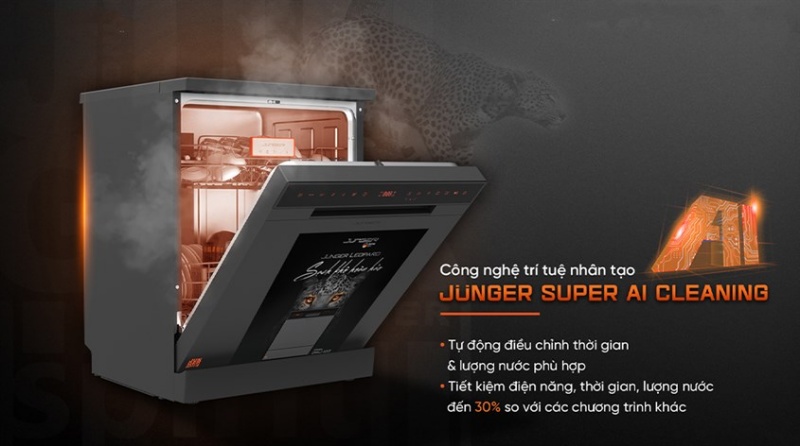 Đánh giá chi tiết máy rửa bát Junger Leopard DWJ-103 4