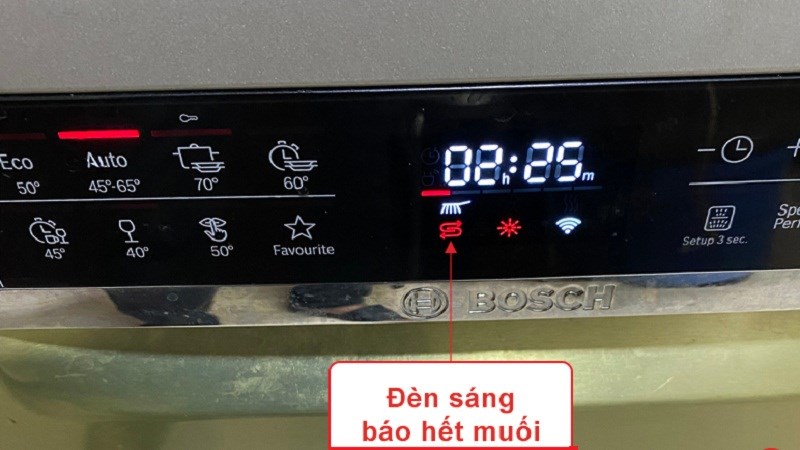 Các loại đèn cảnh báo trên máy rửa chén Bosch mà bạn cần biết