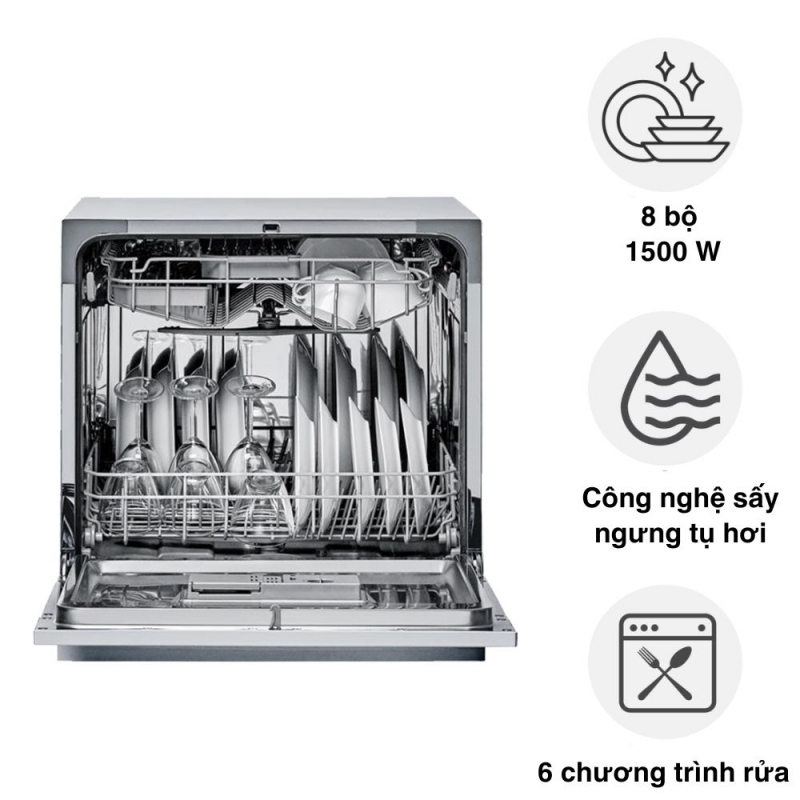 Chương trình rửa và chế độ rửa máy rửa bát mini chi tiết