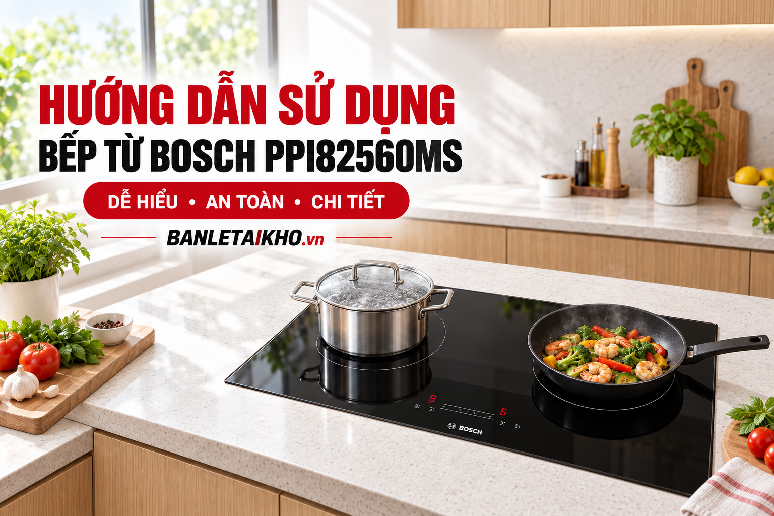 Hướng Dẫn Sử Dụng Bếp Từ Bosch PPI82560MS Chi Tiết 2026