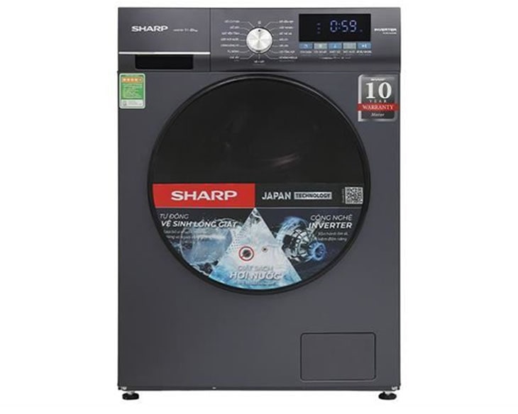 Máy Giặt Sharp Inverter 11 Kg ES-FM110CB-SB