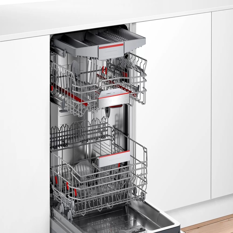 Hệ thống khay Max Flex v&agrave; VarioFlex Pro tr&ecirc;n m&aacute;y rửa b&aacute;t Bosch SMS4HAW48E - Series 4 gi&uacute;p bạn sắp xếp b&aacute;t đĩa một c&aacute;ch linh hoạt v&agrave; tối ưu nhất