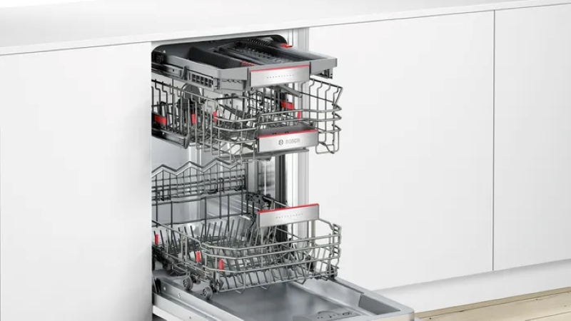 Máy rửa chén âm toàn phần Series 4 Bosch SPV46MX00E hoạt động với công suất lớn