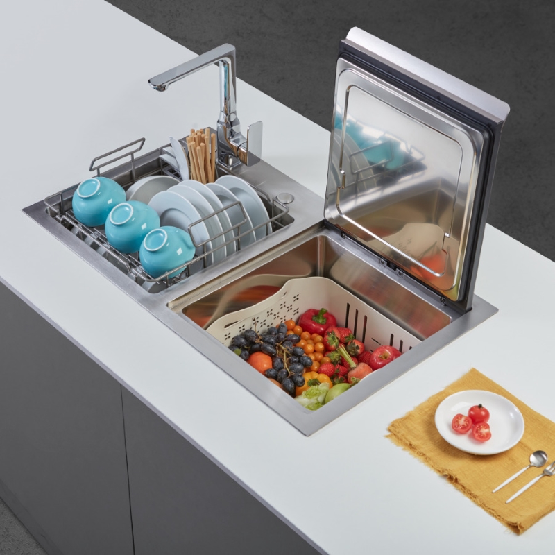 M&aacute;y rửa ch&eacute;n t&iacute;ch hợp chậu rửa Malloca WQP6-890F3 c&oacute; dung t&iacute;ch lớn