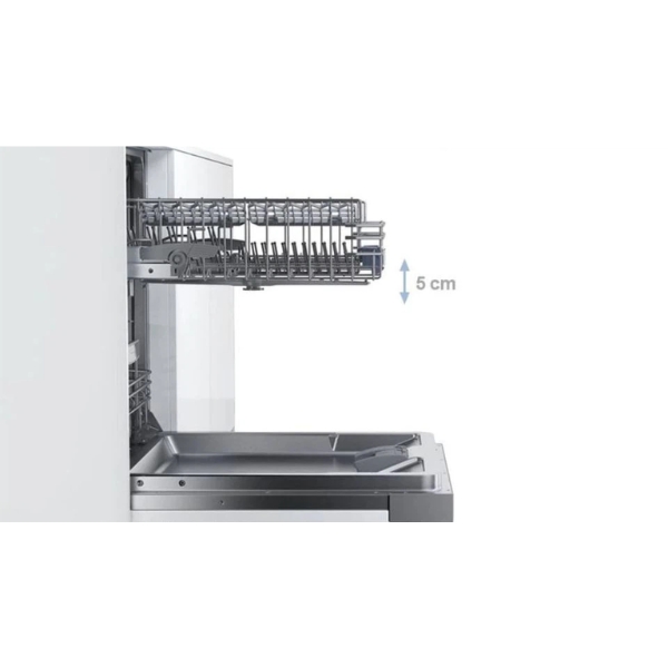 Hệ thống Rackmatic gồm 3 tầng tiện lợi cho ph&eacute;p t&ugrave;y chỉnh vị tr&iacute; giỏ rửa theo nhu cầu sử dụng