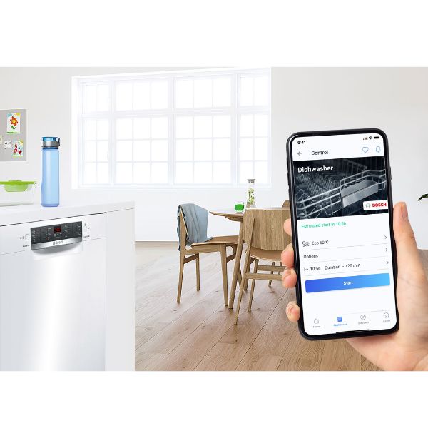 Home Connect cho phép bạn chọn chương trình rửa, hẹn giờ bật, nhận thông báo khi chu trình kết thúc