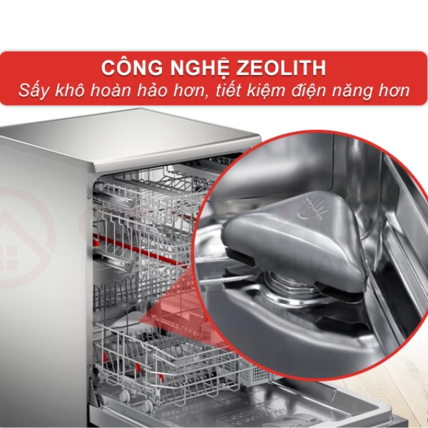SMS6ZCI49E sử dụng công nghệ sấy PerfectDry với Zeolith 