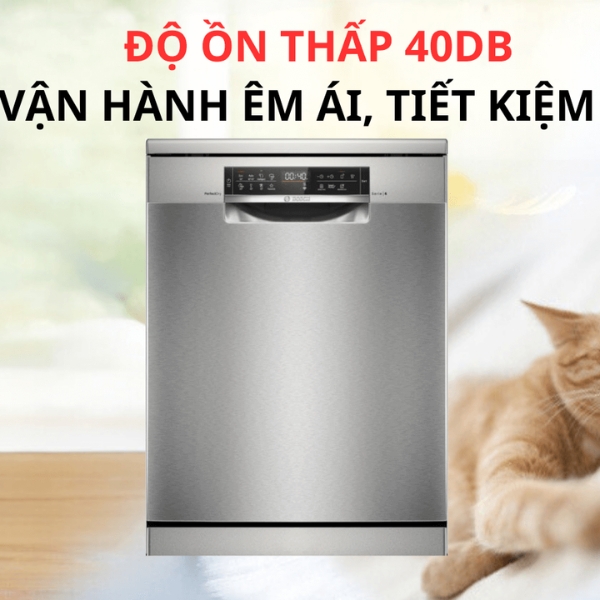 Máy rửa bát Bosch SMS6ZCI49E sở hữu độ ồn chỉ 42 dB
