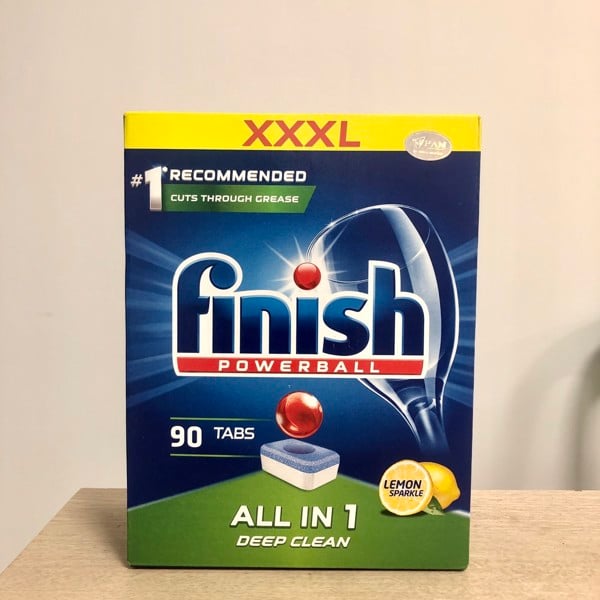 Viên rửa chén Finish All In 1 FVAT90LM 90V hương chanh làm sạch hiệu quả, bảo vệ thủy tinh, thép không gỉ và chất liệu bạc