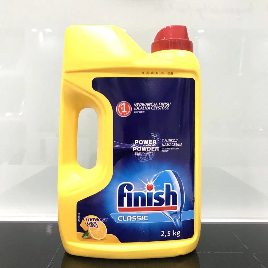 Bột rửa ch&eacute;n Finish 2.5kg Lemon l&agrave;m sạch s&acirc;u, h&ograve;a tan nhanh ch&oacute;ng v&agrave; an to&agrave;n cho sức khỏe