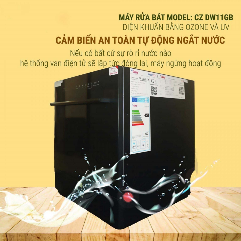 Canzy CZ DW11GB có chức năng tự động ngắt nguồn nước khi phát hiện rò rỉ 
