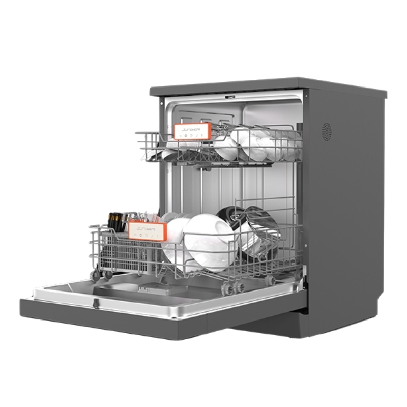 Máy rửa bát Junger DWJ-143 được trang bị 2 khay chứa (khay trên và khay dưới)