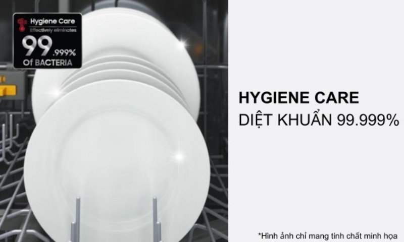 Chế độ Hygiene Care của máy rửa bát Samsung DW60CG550FSGSV
