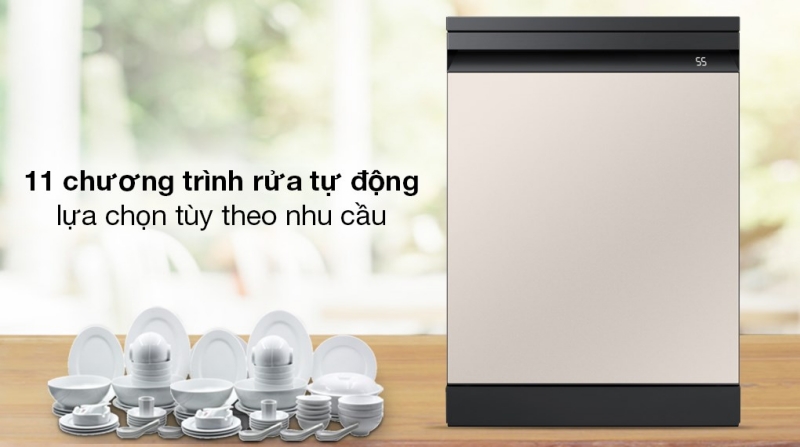 Máy rửa chén Samsung Bespoke DW60CB750FAPSV đáp ứng mọi nhu cầu với 11 chương trình rửa
