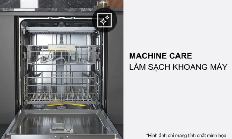 Samsung Bespoke DW60CB750FAPSV tự vệ sinh thông minh với chương trình Machine Care