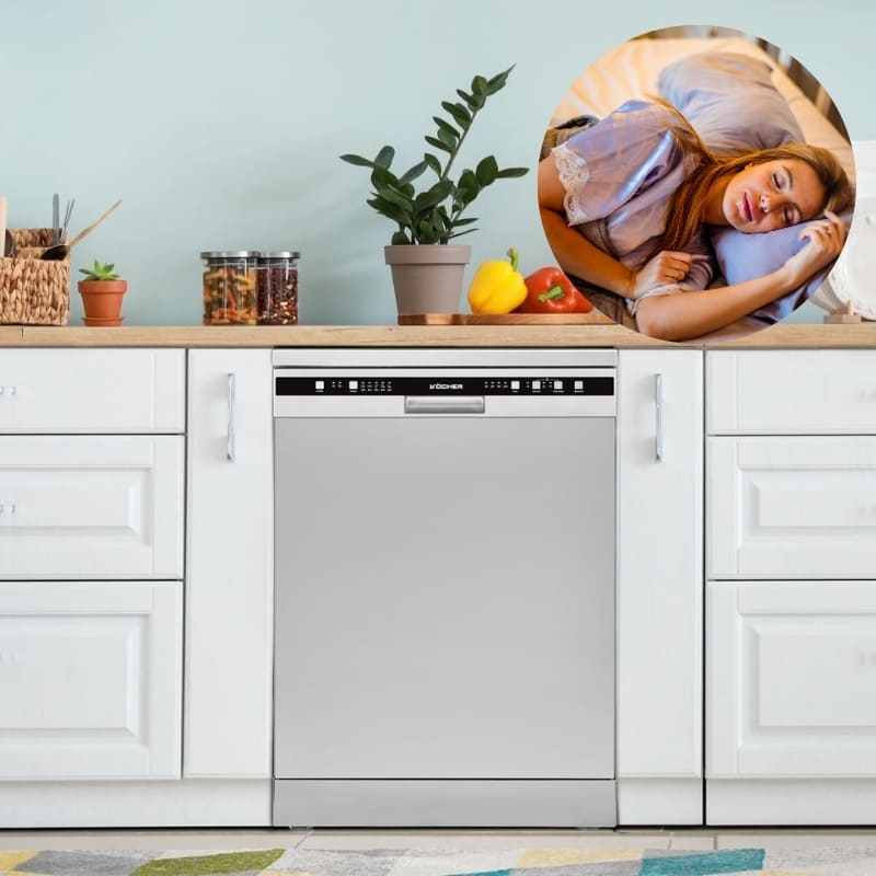 Máy rửa bát Kocher KDEU-8818 hoạt động êm ái, không gây ồn