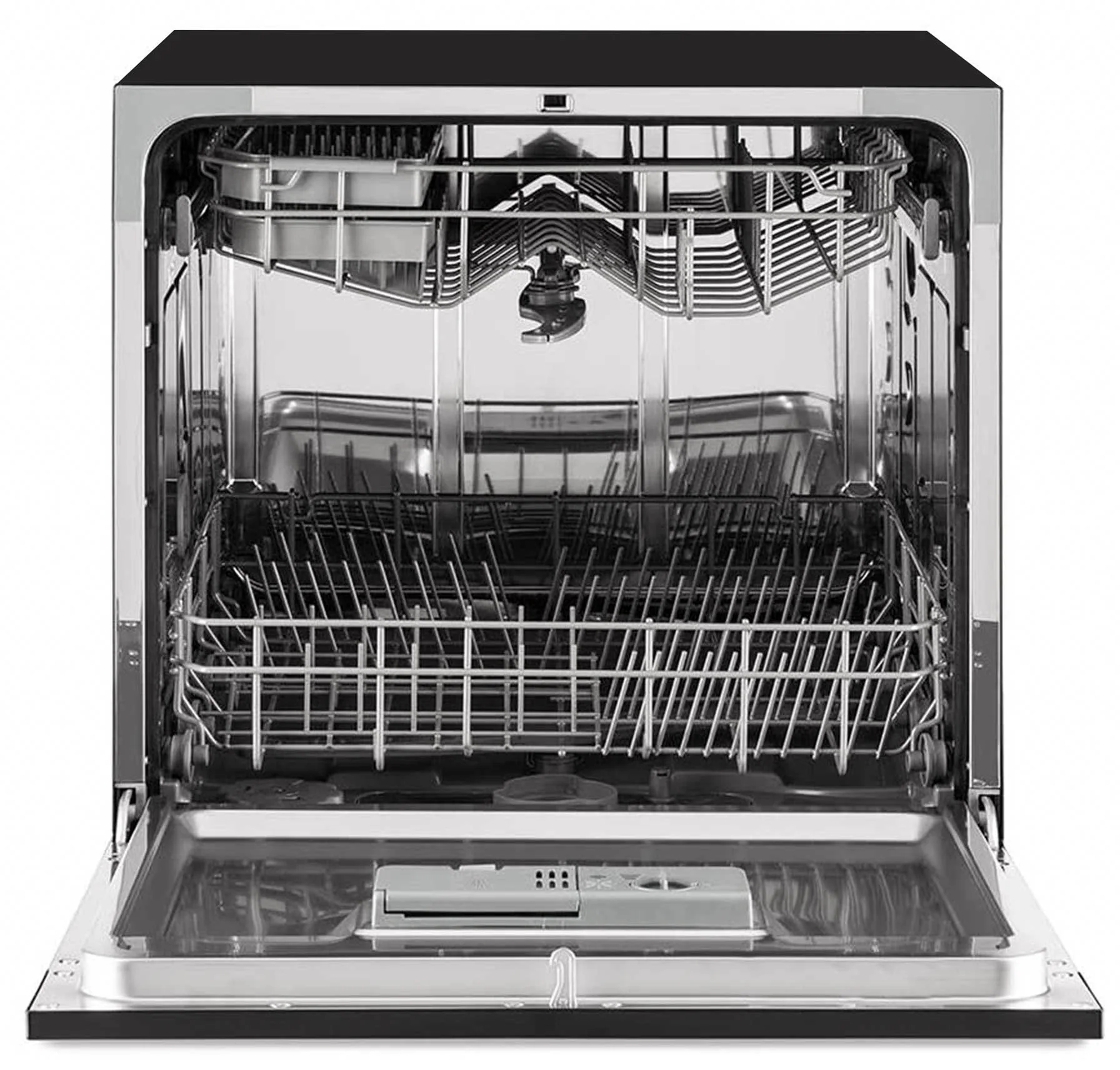 Mặt đáy của máy rửa bát KDEU-8838BL 8 bộ cóthiết kế chống trượt và thoát nước hiệu quả