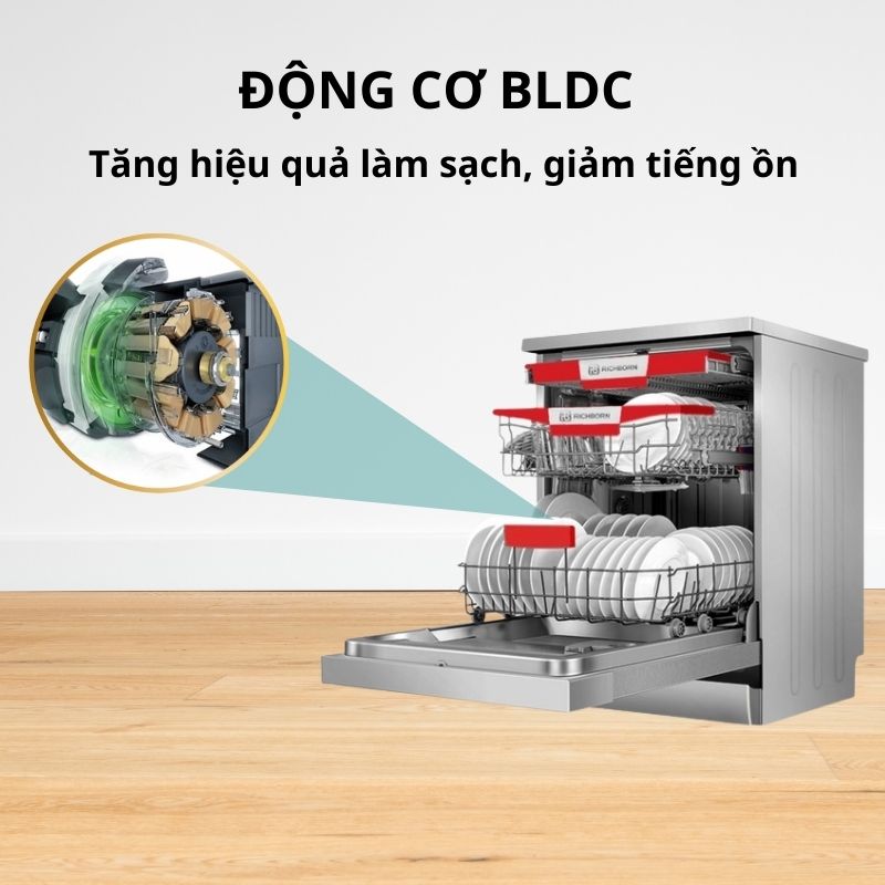 Máy rửa bát Richborn RDG6080SQB