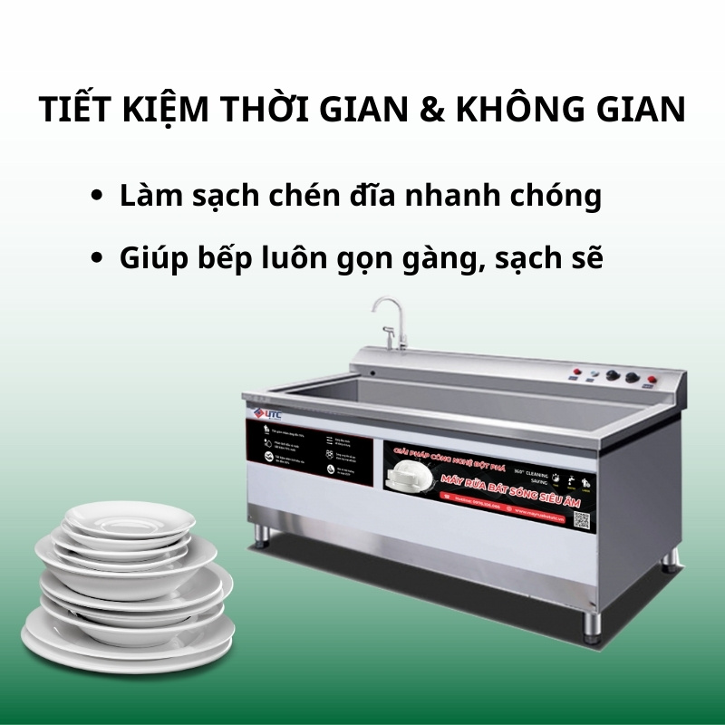 Máy rửa bát siêu âm UTC - 1500HS