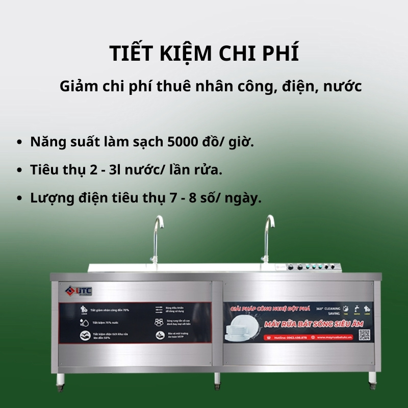 Máy rửa bát siêu âm UTC-2400HD