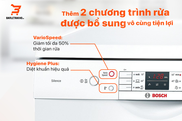 Chương trình bổ sung tiết kiệm thời gian rửa và diệt khuẩn hiệu quả