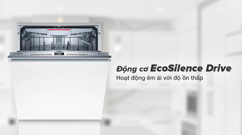 Công nghệ SuperSilence giúp bạn không bị làm phiền bởi tiếng ồn từ máy rửa bát
