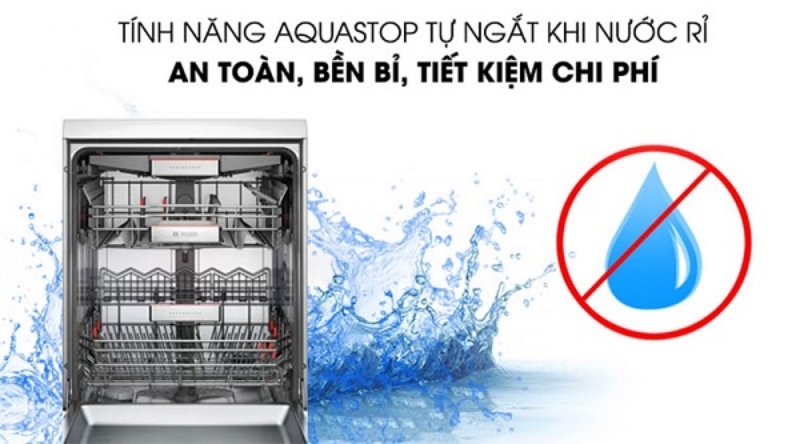 Với hệ thống AquaStop thông minh máy rửa chén Texgio TGF3815S luôn đảm bảo an toàn tuyệt đối