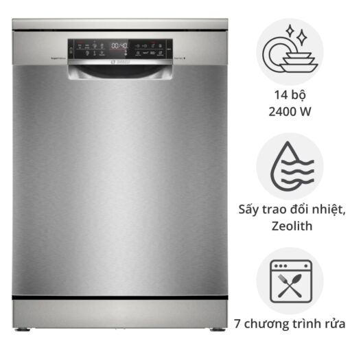 Máy Rửa Chén Độc Lập Series 6 Bosch SMS6ZCI37Q với thiết kế sang trọng, hiện đại giúp tối ưu hóa không gian sử dụng