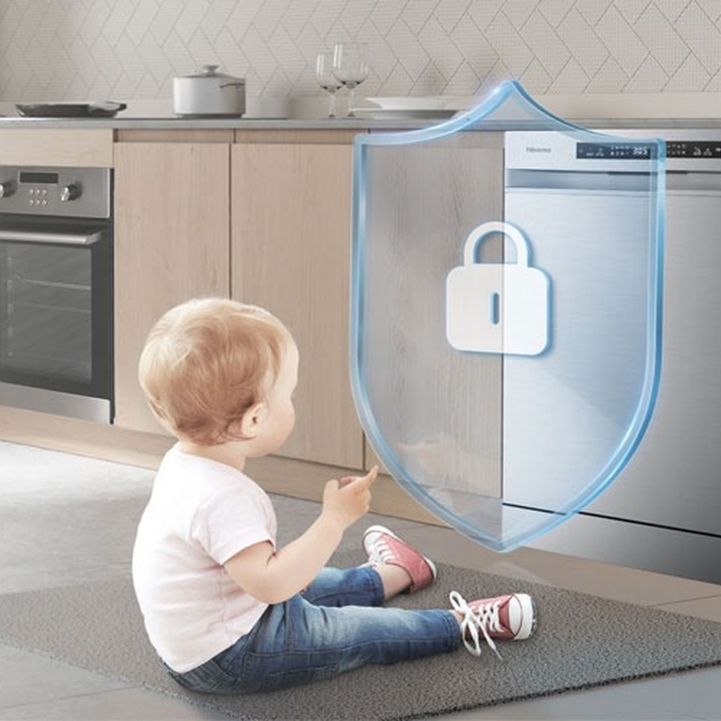 Khóa Trẻ Em ngăn chặn trẻ nhỏ nghịch phá, đảm bảo an toàn trong quá trình máy hoạt động.