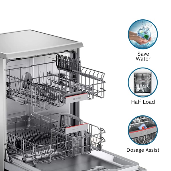 Bát đĩa được rửa sạch hoàn toàn với lượng nước và thời gian phù hợp, đảm bảo không bị hỏng hóc do rửa quá mạnh hoặc quá yếu