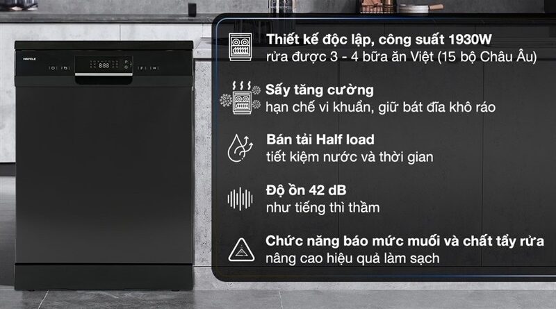 Đánh giá máy rửa chén Hafele HDW-F60EB 8