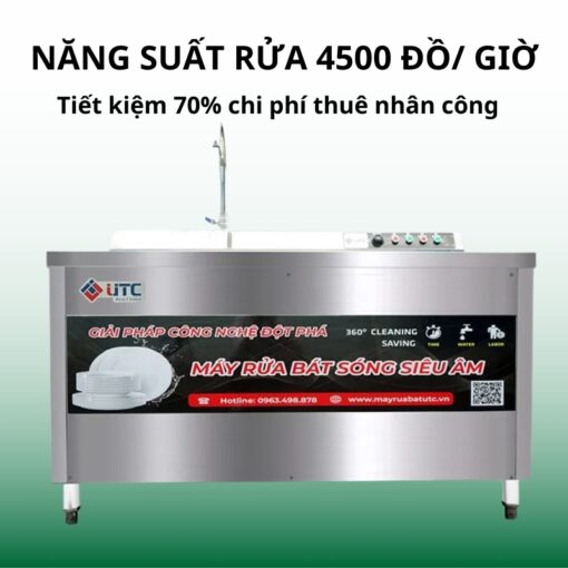 Máy rửa bát siêu âm UTC - 1500HS