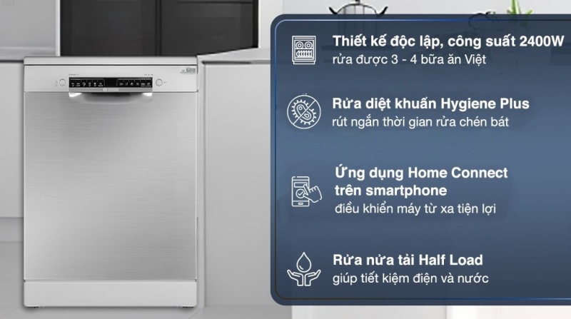 máy rửa chén bosch sức chứa lớn