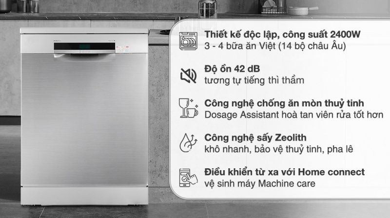 so sánh máy rửa chén độc lập và bán âm