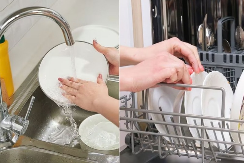 Tráng bát đĩa trước khi cho vào máy rửa bát?